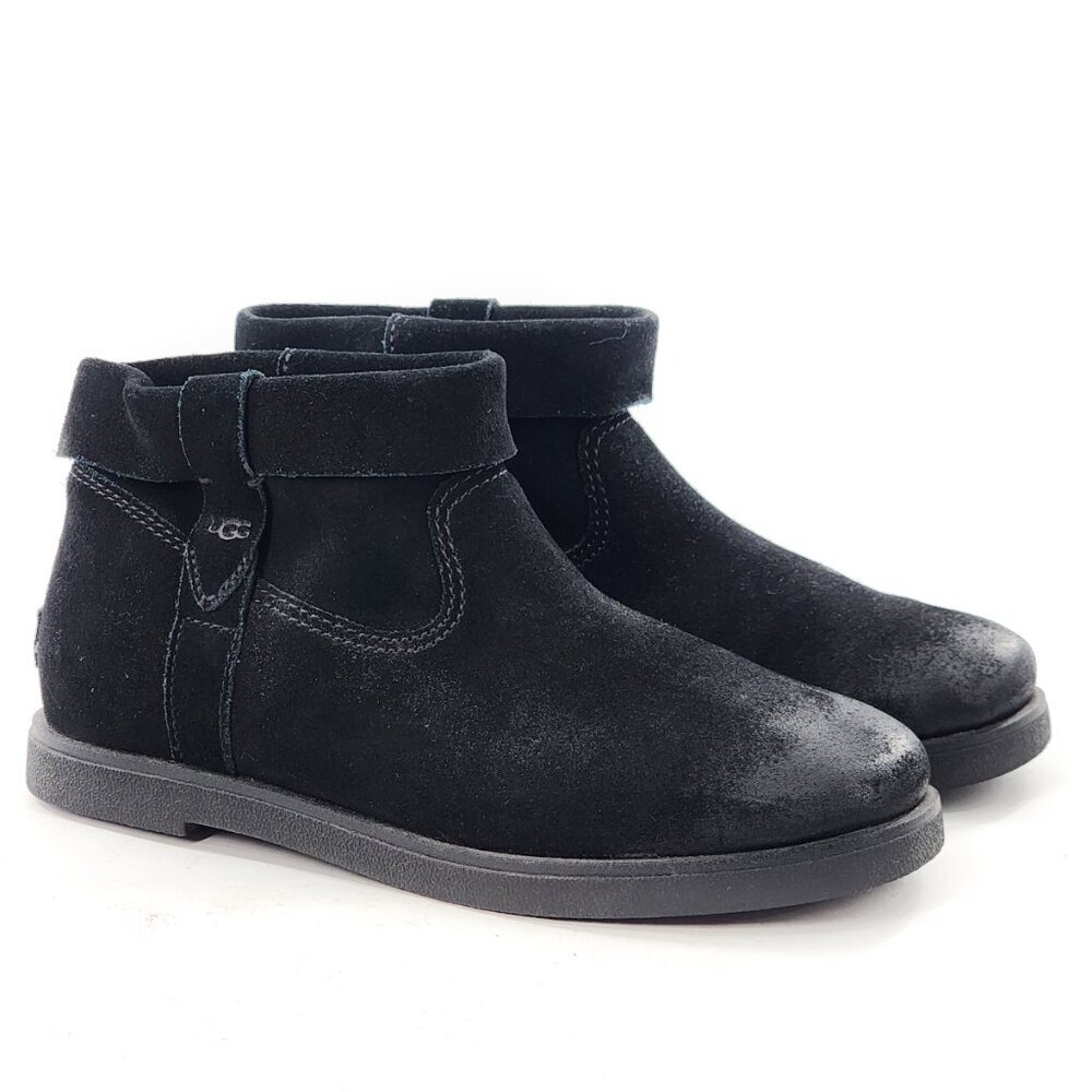 UGG Josefene Cuff Suede Ankle Booties Zip Black - Picture 2 of 10